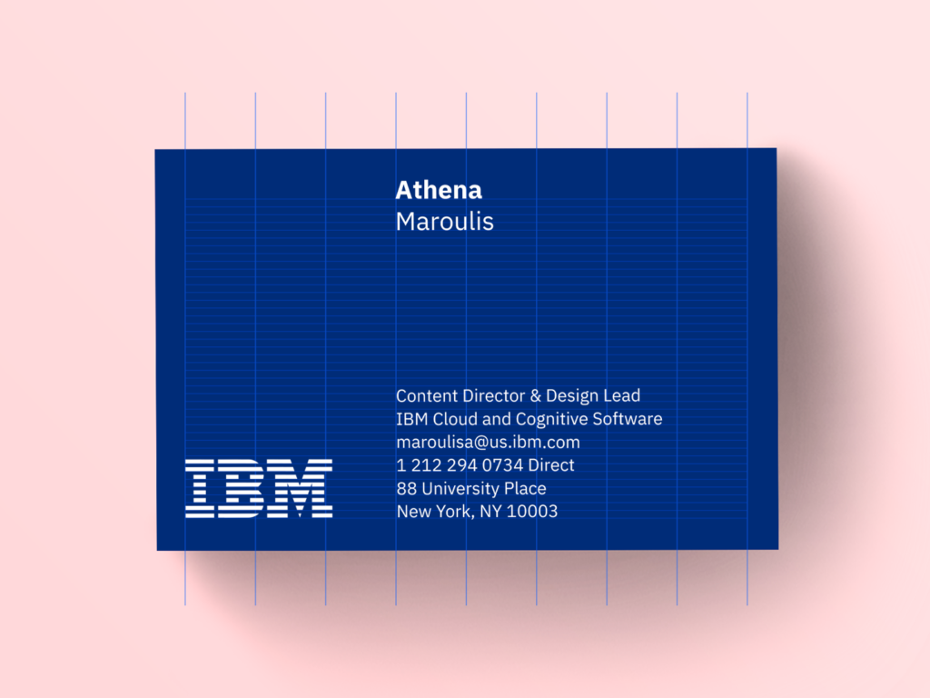 IBM business card grid
